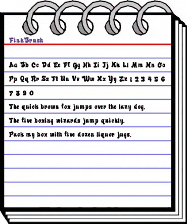 FinkBrush Medium animated font preview FinkBrush Medium animated font preview