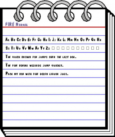 FIRE Normal animated font preview