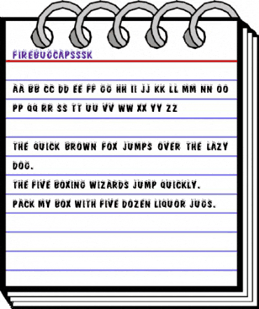 FirebugCapsSSK Regular animated font preview