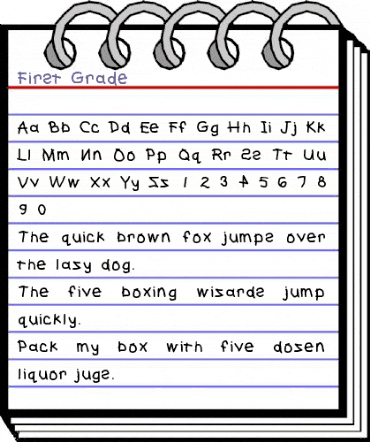 First Grade Regular animated font preview