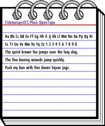 Fishmonger ECS Plain animated font preview