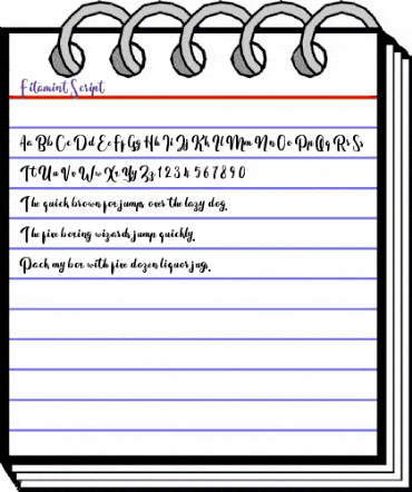 Fitamint Script Regular animated font preview