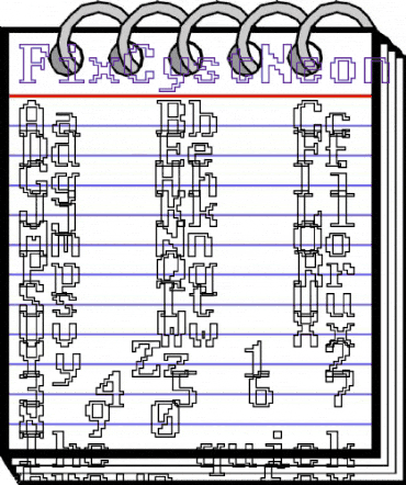 FixCystNeon Regular animated font preview