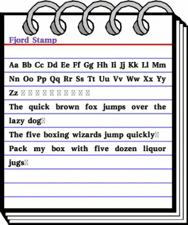 Fjord Stamp animated font preview