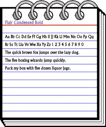 Flair-Condensed Bold animated font preview