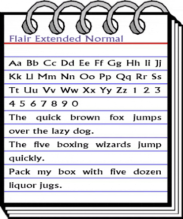 Flair Extended Normal animated font preview