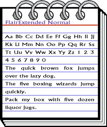 FlairExtended Normal animated font preview