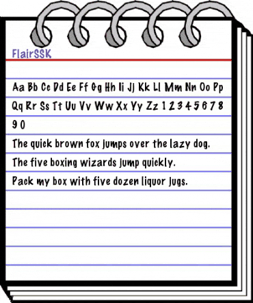 FlairSSK Regular animated font preview