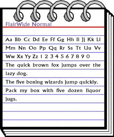 FlairWide Normal animated font preview
