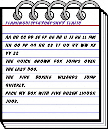 FlamingDisplayCapsHvy Italic animated font preview FlamingDisplayCapsHvy Italic animated font preview
