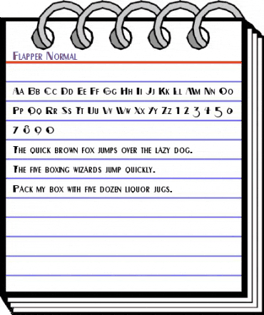 Flapper Normal animated font preview