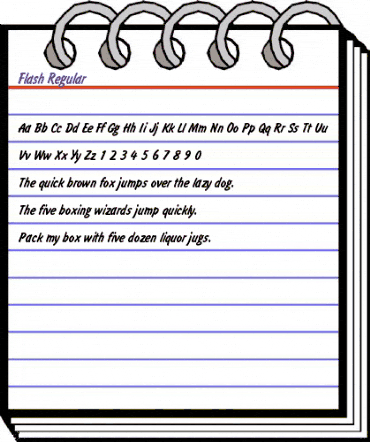 Flash Regular animated font preview