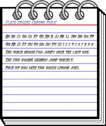 Flash Rogers Chrome Italic Italic animated font preview Flash Rogers Chrome Italic Italic animated font preview