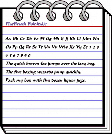 FlatBrush BoldItalic animated font preview FlatBrush BoldItalic animated font preview