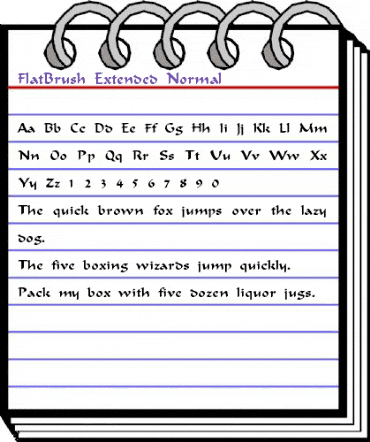 FlatBrush-Extended Normal animated font preview