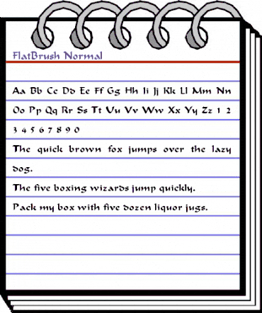 FlatBrush Normal animated font preview