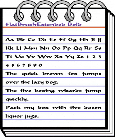 FlatBrushExtended Bold animated font preview