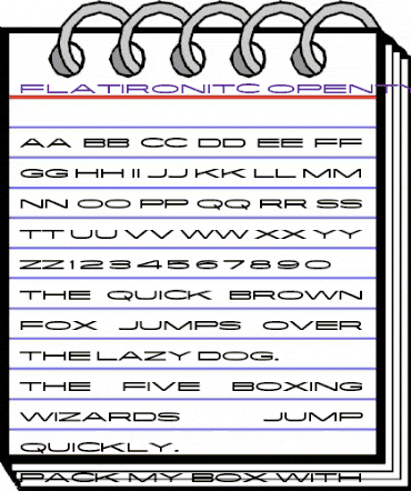 Flatiron ITC Regular animated font preview
