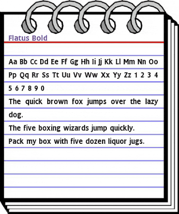 Flatus Bold animated font preview