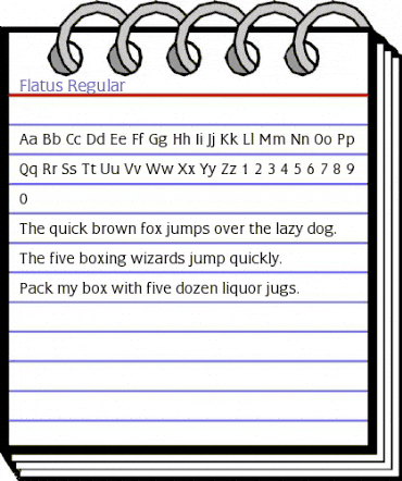 Flatus Regular animated font preview Flatus Regular animated font preview