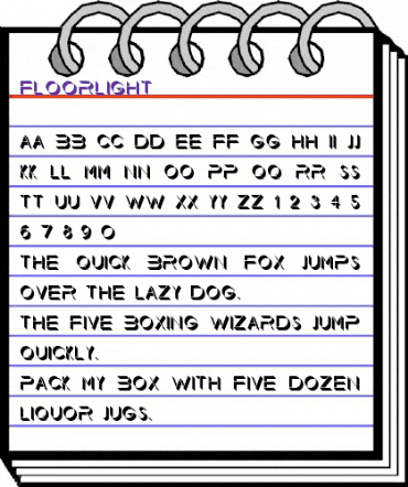 Floorlight Regular animated font preview