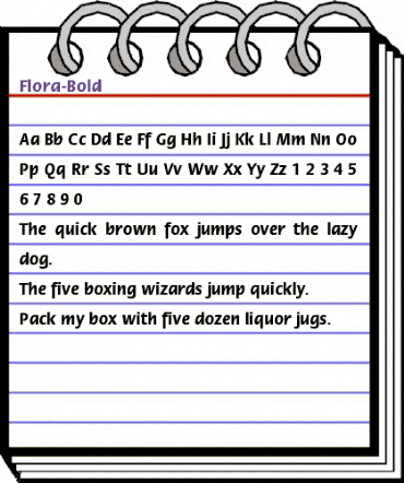 Flora-Bold Regular animated font preview Flora-Bold Regular animated font preview