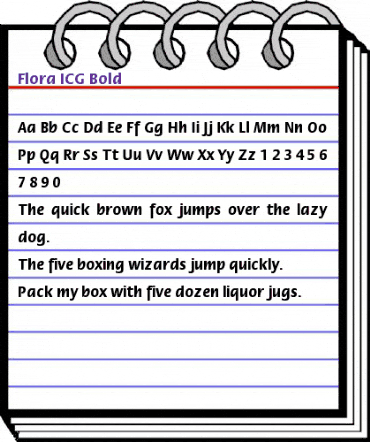 Flora ICG Bold animated font preview Flora ICG Bold animated font preview