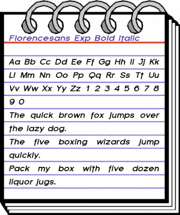 Florencesans Exp Bold Italic animated font preview Florencesans Exp Bold Italic animated font preview