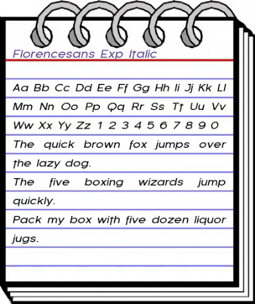 Florencesans Exp Italic animated font preview Florencesans Exp Italic animated font preview
