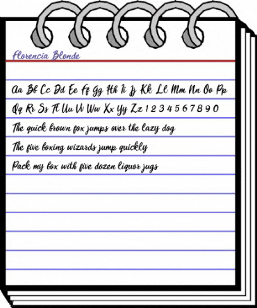 Florencia Blonde Florencia Blonde animated font preview