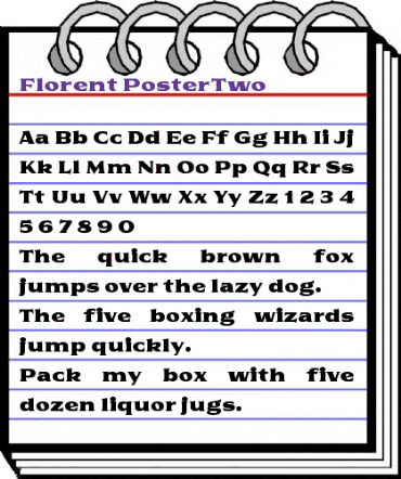 Florent PosterTwo Regular animated font preview