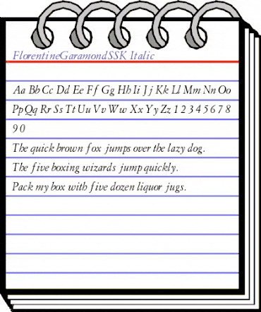 FlorentineGaramondSSK Italic animated font preview FlorentineGaramondSSK Italic animated font preview