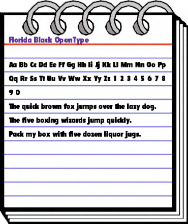 Florida-Black Regular animated font preview Florida-Black Regular animated font preview