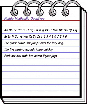 Florida-MediumIta Regular animated font preview