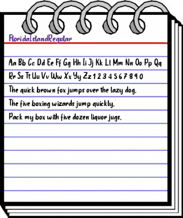 Florida Island Regular animated font preview Florida Island Regular animated font preview