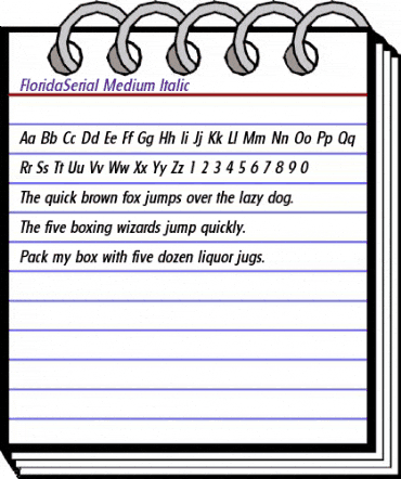 FloridaSerial-Medium Italic animated font preview FloridaSerial-Medium Italic animated font preview