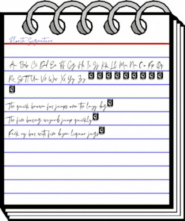 Florita Signature Regular animated font preview