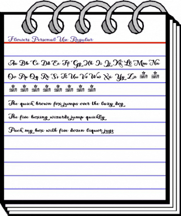 Flowers Personal Use Regular animated font preview Flowers Personal Use Regular animated font preview