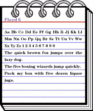 Floyd 6 Regular animated font preview