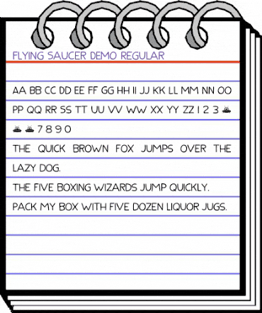 Flying Saucer DEMO Regular animated font preview