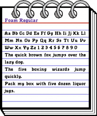 Foam Regular Regular animated font preview