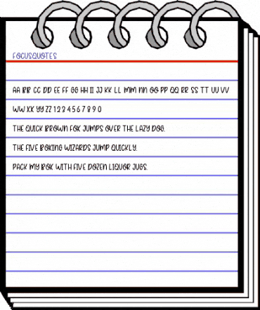 Focus Quotes Regular animated font preview