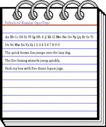 FolhaSerif Regular animated font preview