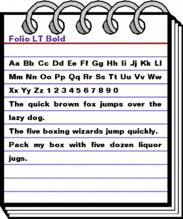 Folio LT Light Bold animated font preview Folio LT Light Bold animated font preview