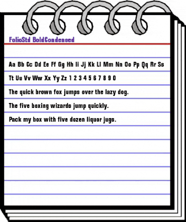 Folio Std Bold Condensed animated font preview