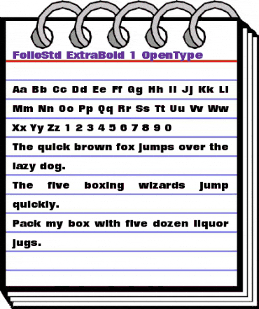 Folio Std Extra Bold animated font preview Folio Std Extra Bold animated font preview