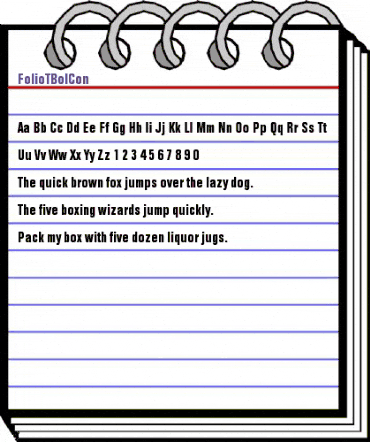 FolioTBolCon Regular animated font preview