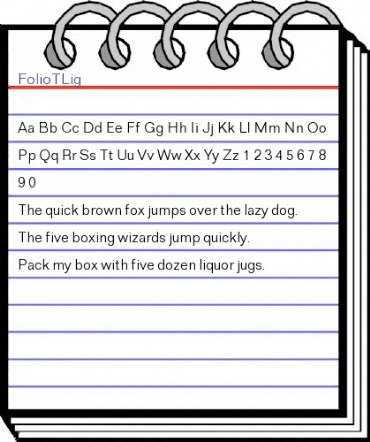 FolioTLig Regular animated font preview