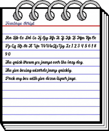 Fomtage Script Regular animated font preview