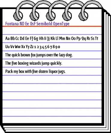 Fontana ND Ee OsF Semibold animated font preview Fontana ND Ee OsF Semibold animated font preview